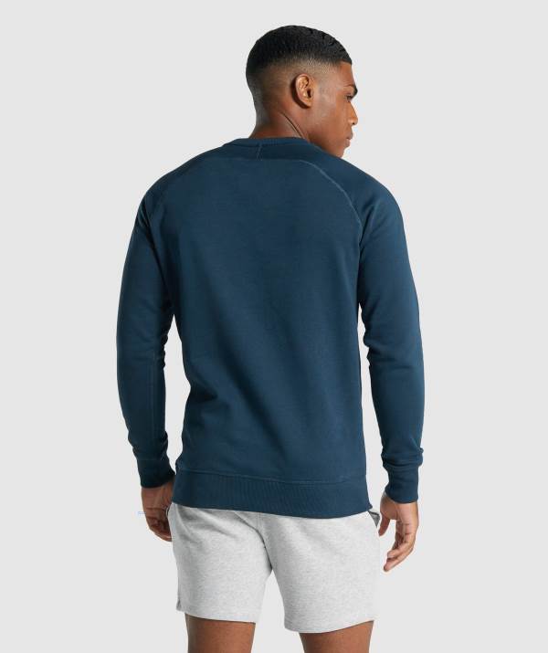 Panske Mikiny Gymshark Crest Námornícka Modrá | KE9352470
